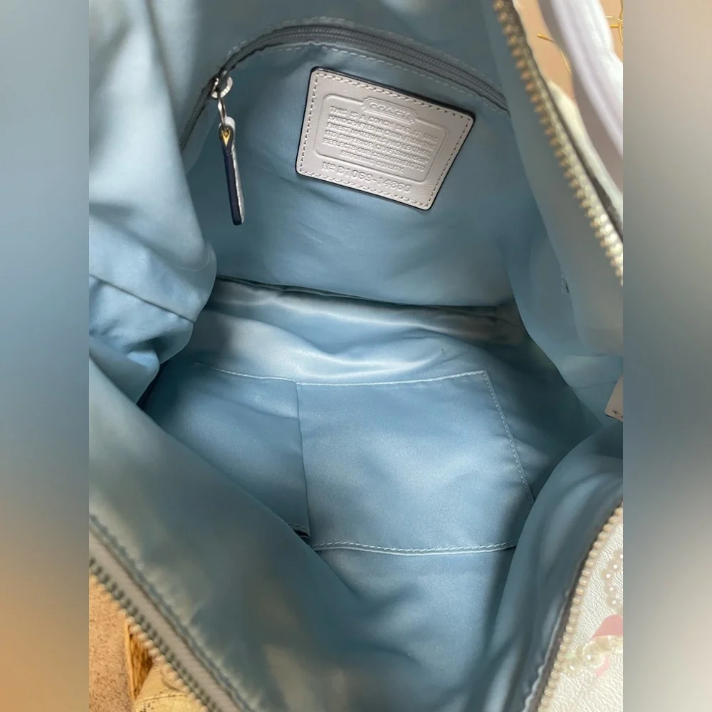 Coach Kristin Graphic Denim Op Art Hobo Bag - Picture 13 of 17